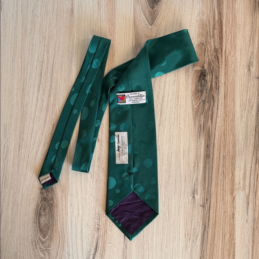Vintage Mickey Mouse Unlimited Men’s Tie – Rudy Cervantes, Green, 56” - Picture 4 of 5